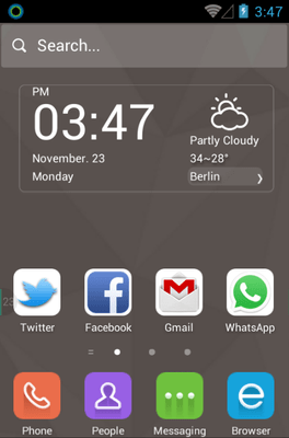 Elite Brown Hola Launcher Android Theme Image 1