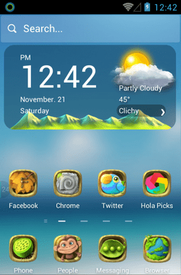 Green Planet Hola Launcher Android Theme Image 1