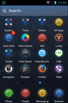 Dimension Hola Launcher Android Theme Image 2