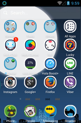 Dark Hero Hola Launcher Android Theme Image 2