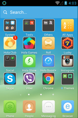 The Subtle Blue Hola Launcher Android Theme Image 2