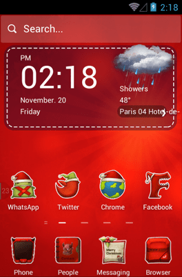 Merry Christmas Hola Launcher Android Theme Image 1