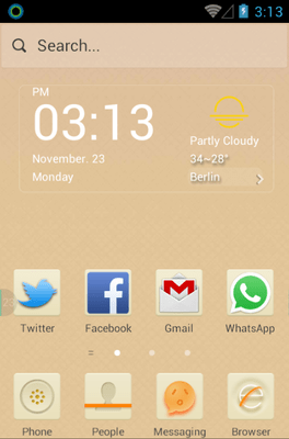 Beige Hola Launcher Android Theme Image 1