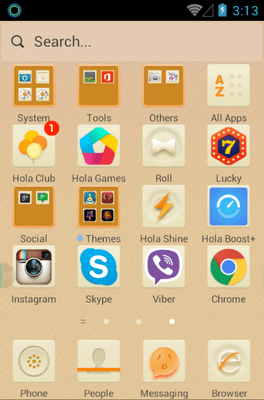Beige Hola Launcher Android Theme Image 2