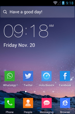 Flat Icon Style Hola Launcher Android Theme Image 1