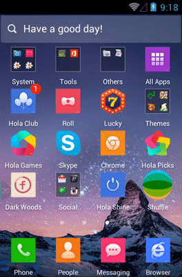 Flat Icon Style Hola Launcher Android Theme Image 2