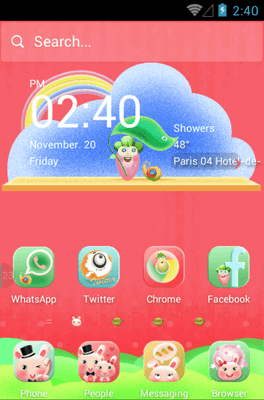 Rabbit Family Hola Launcher Android Theme Image 1