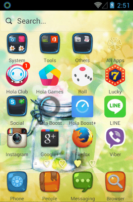 Love Heart Hola Launcher Android Theme Image 2