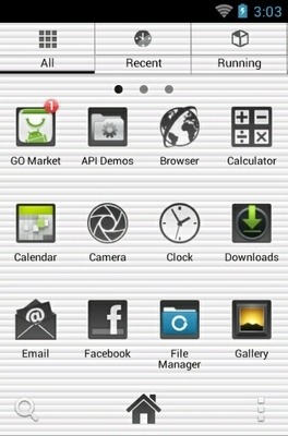 Monochromacy White Go Launcher Android Theme Image 2