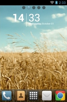 Golden Field Go Launcher Android Theme Image 1