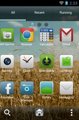 Golden Field Go Launcher Android Theme Image 2