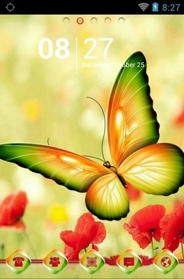 Beautiful Butterfly Go Launcher Android Theme Image 1