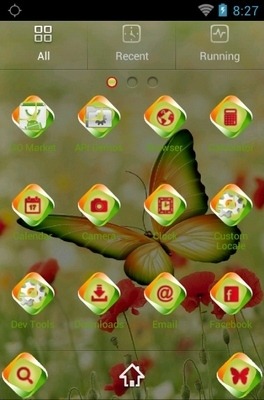 Beautiful Butterfly Go Launcher Android Theme Image 2