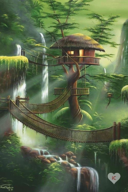 Tree House Mobile Phone Wallpaper Image 1