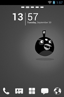 Angry Birds Black Go Launcher Android Theme Image 1