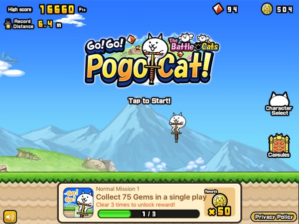 Go! Go! Pogo Cat Android Game Image 1