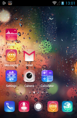 Night Rain Go Launcher Android Theme Image 1