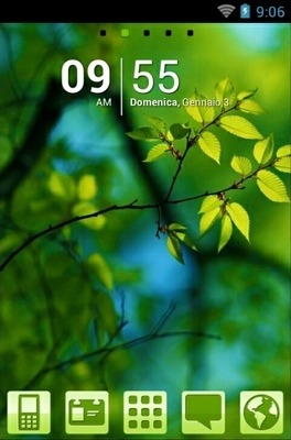 Green Nature Go Launcher Android Theme Image 1
