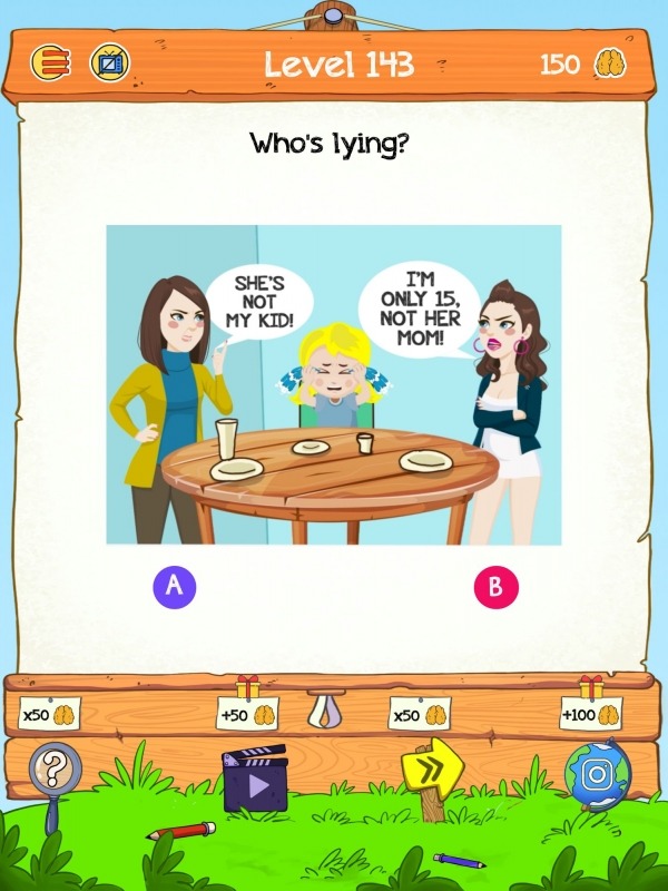 Braindom 2: Who Is Lying? Fun Brain Teaser Riddles Android Game Image 2