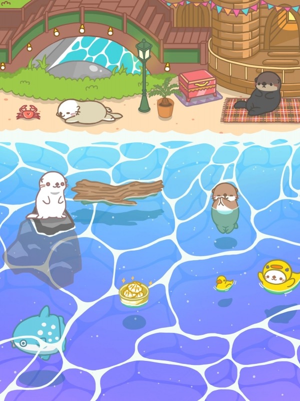 Rakko Ukabe - Let&#039;s Call Cute Sea Otters! Android Game Image 3