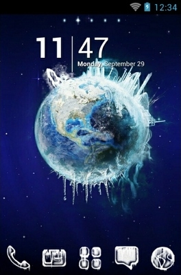 Planet Ice Go Launcher Android Theme Image 1