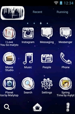 Planet Ice Go Launcher Android Theme Image 2