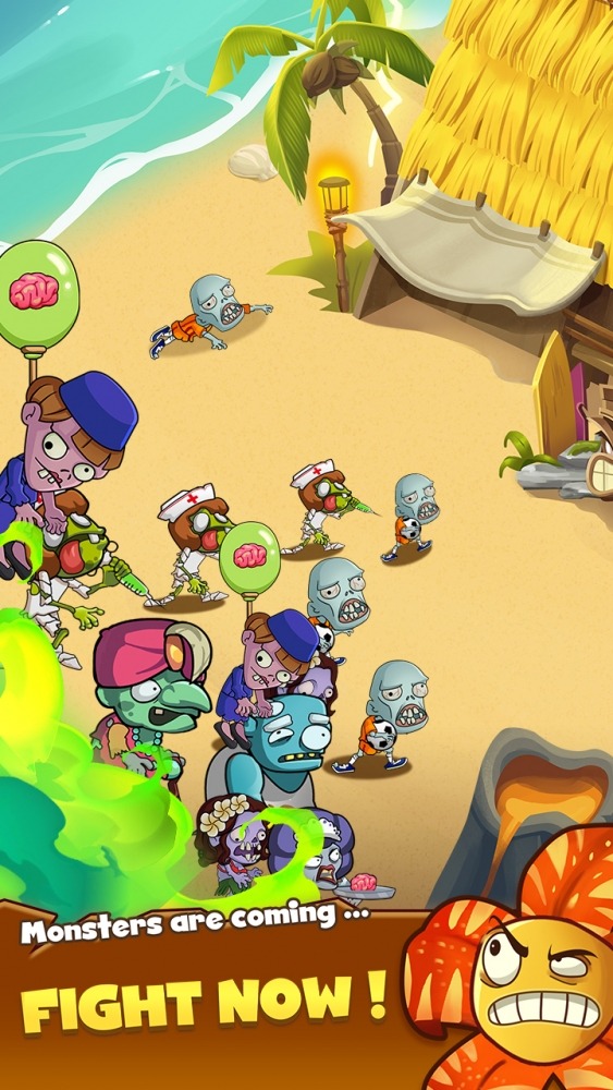 Zombie Defense - Plants War - Merge Idle Games Android Game Image 3