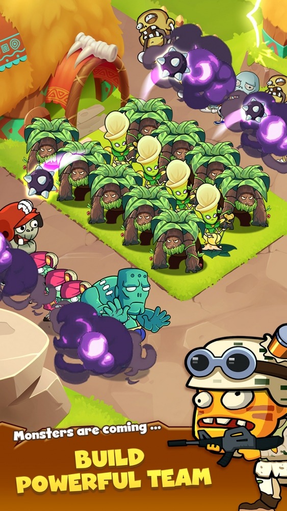 Zombie Defense - Plants War - Merge Idle Games Android Game Image 4