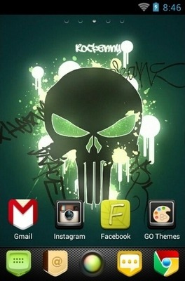 New Skull Go Launcher Android Theme Image 1
