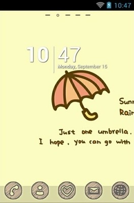 Rainy Go Launcher Android Theme Image 1