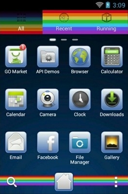 Rainbowz Go Launcher Android Theme Image 2