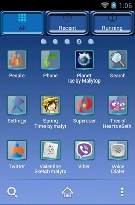 Apple Blue Reflection Go Launcher Android Theme Image 2