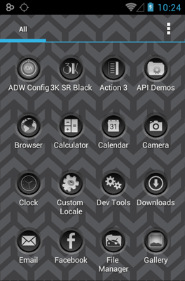 3K SR Black Icon Pack Android Theme Image 2