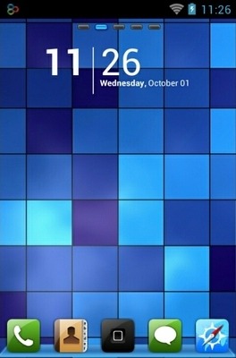 Blue Pixels Go Launcher Android Theme Image 1
