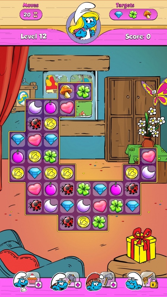 Smurfette&#039;s Magic Match Android Game Image 2