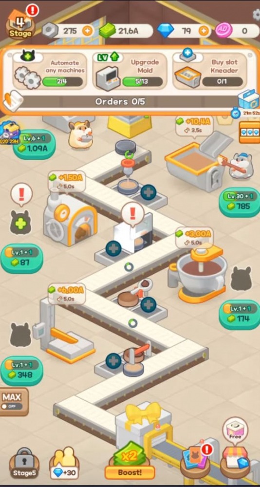 Tycoon Hamster Game - Idle Cheesecake Android Game Image 2