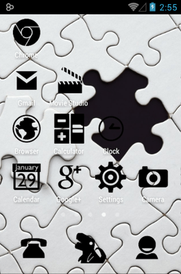 Stamped Black Icon Pack Android Theme Image 3