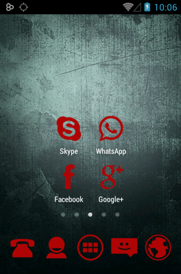 Stamped Red Icon Pack Android Theme Image 2