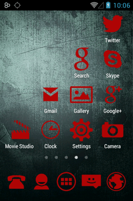 Stamped Red Icon Pack Android Theme Image 3