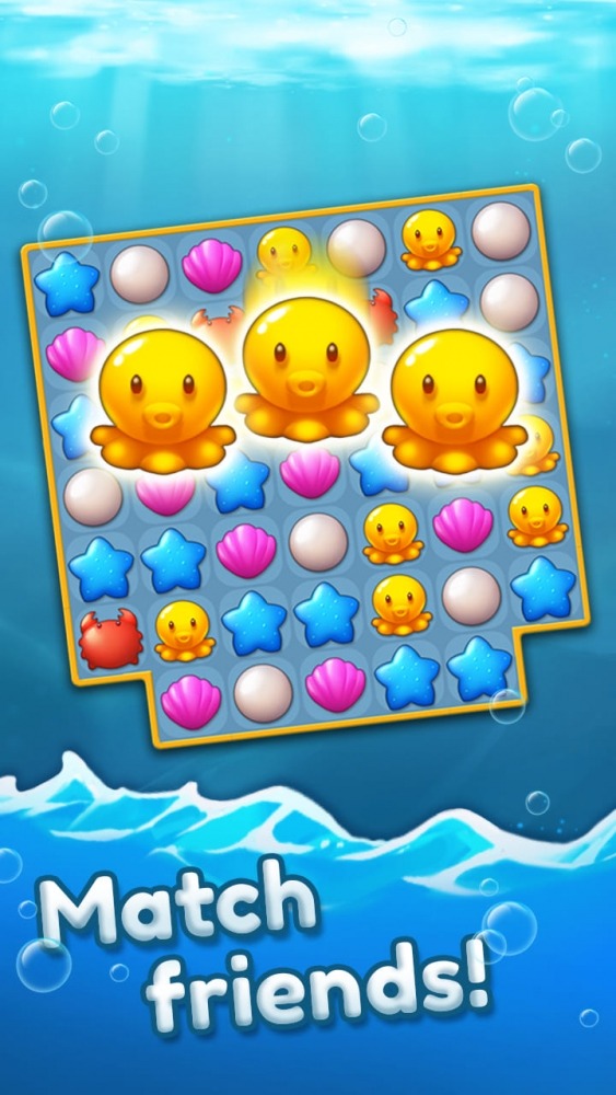 Ocean Friends : Match 3 Puzzle Android Game Image 1