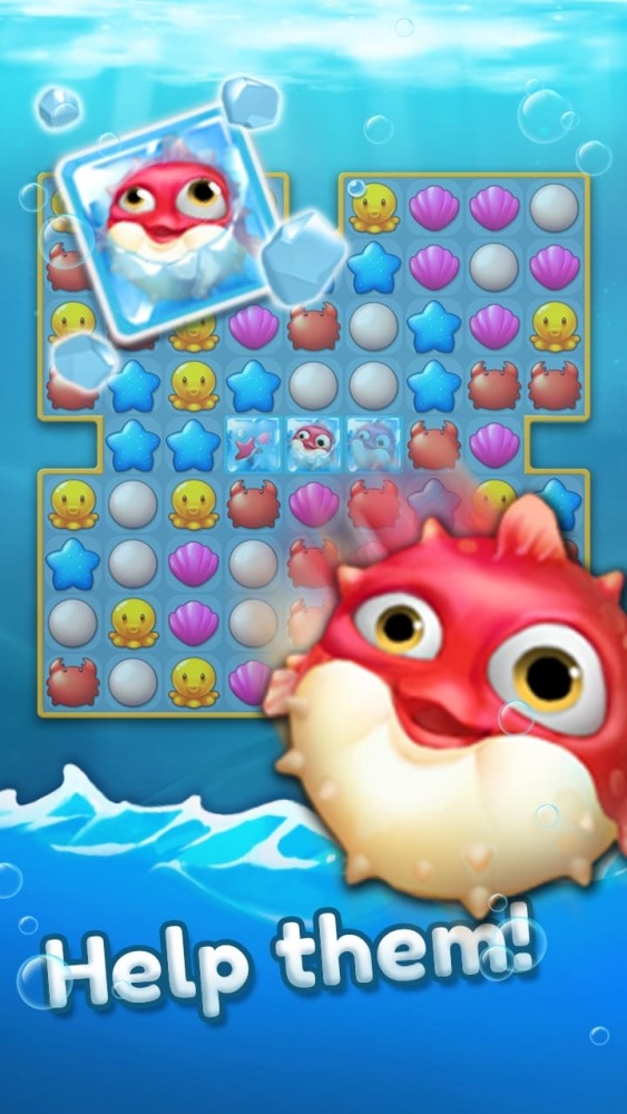 Ocean Friends : Match 3 Puzzle Android Game Image 2