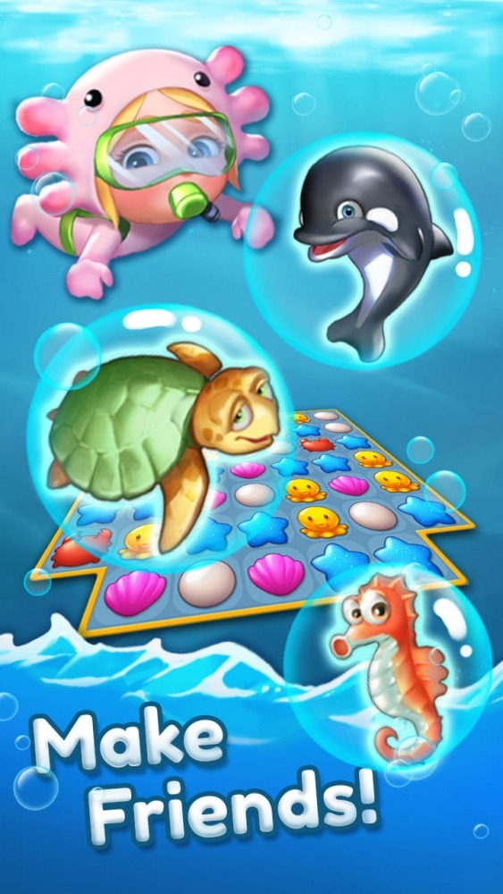 Ocean Friends : Match 3 Puzzle Android Game Image 3