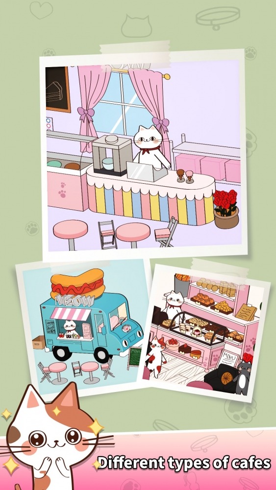 Cat Merge Cafe - Dessert Puzzle Android Game Image 1