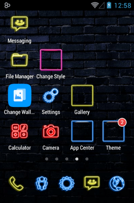 Neon Icon Pack Android Theme Image 3
