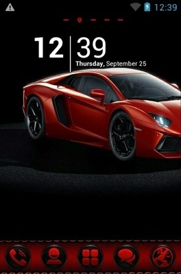 Red Car Go Launcher Android Theme Image 1