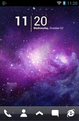 Transparent Space Go Launcher Android Theme Image 1