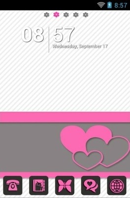 Pink Matte Go Launcher Android Theme Image 1