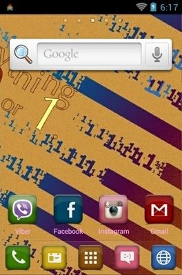 Everything Is 0 Or 1 Go Launcher Android Theme Image 2