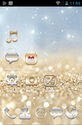 Gold &amp; Silver Go Launcher Android Theme Image 3