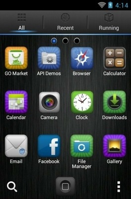 iPhone DarkSteel Lite Go Launcher Android Theme Image 3